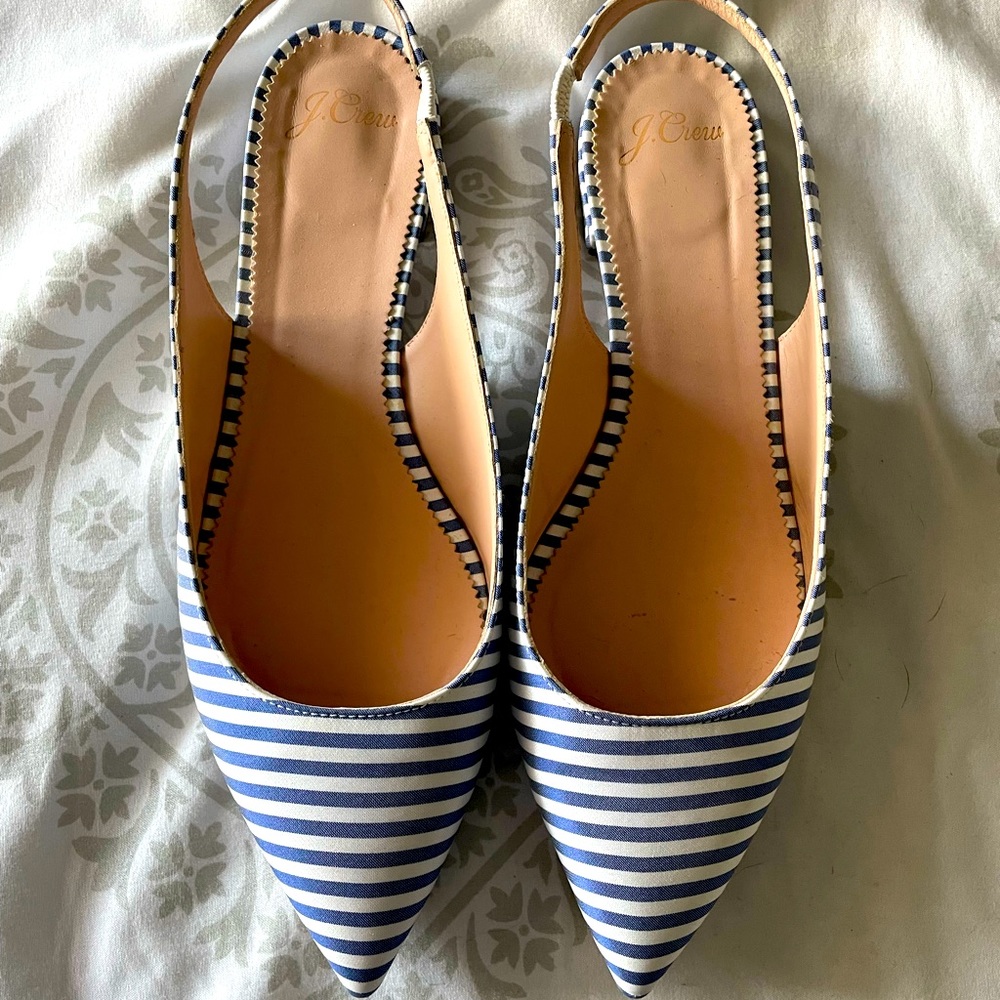 J Crew striped flats size 9
